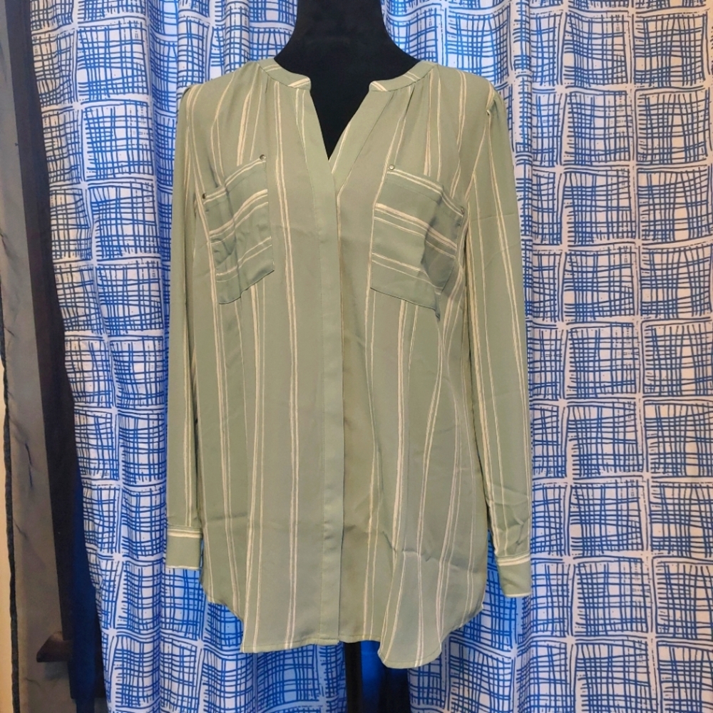 Mint Green, Apt 9, Medium V-Neck Blouse